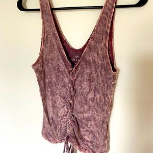 maroon american eagle tank top